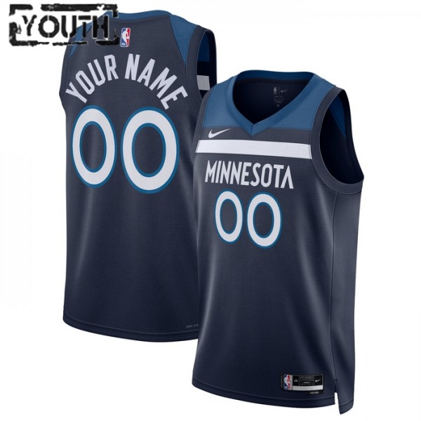Minnesota Timberwolves Trikot Benutzerdefinierte Nike 2022-23 Icon Edition Swingman - Kinder
